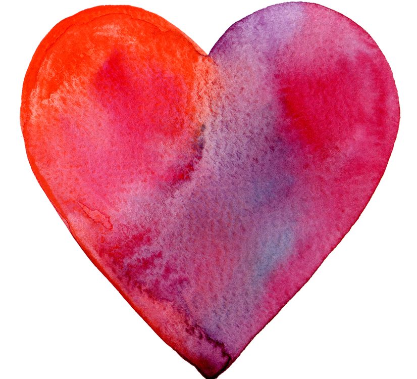 water color heart